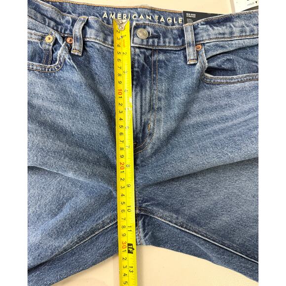 NWT American Eagle Stretch Barrel Jeans Mid-Rise Tinted Medium Sz 4 R - Picture 14 of 15